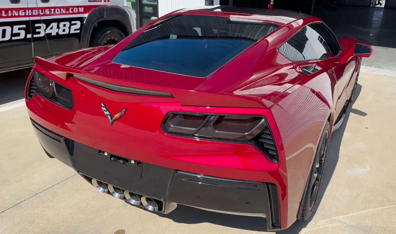 ceramic coated red car