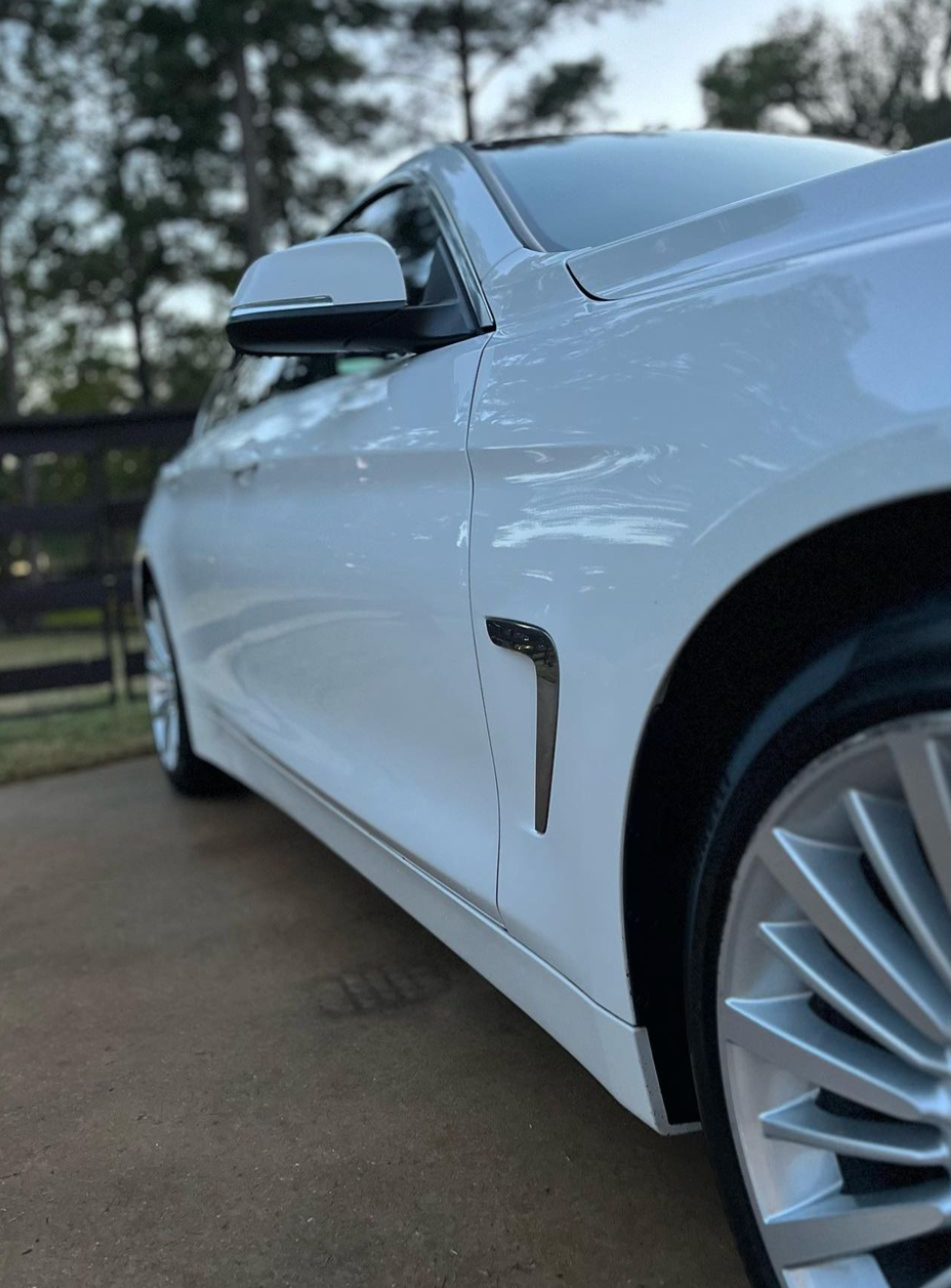 ceramic coated white vehicle