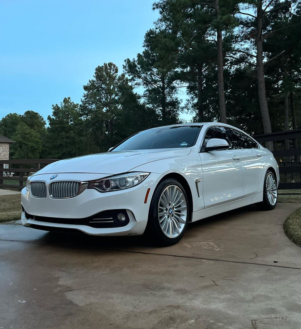 white car with ceramic coating