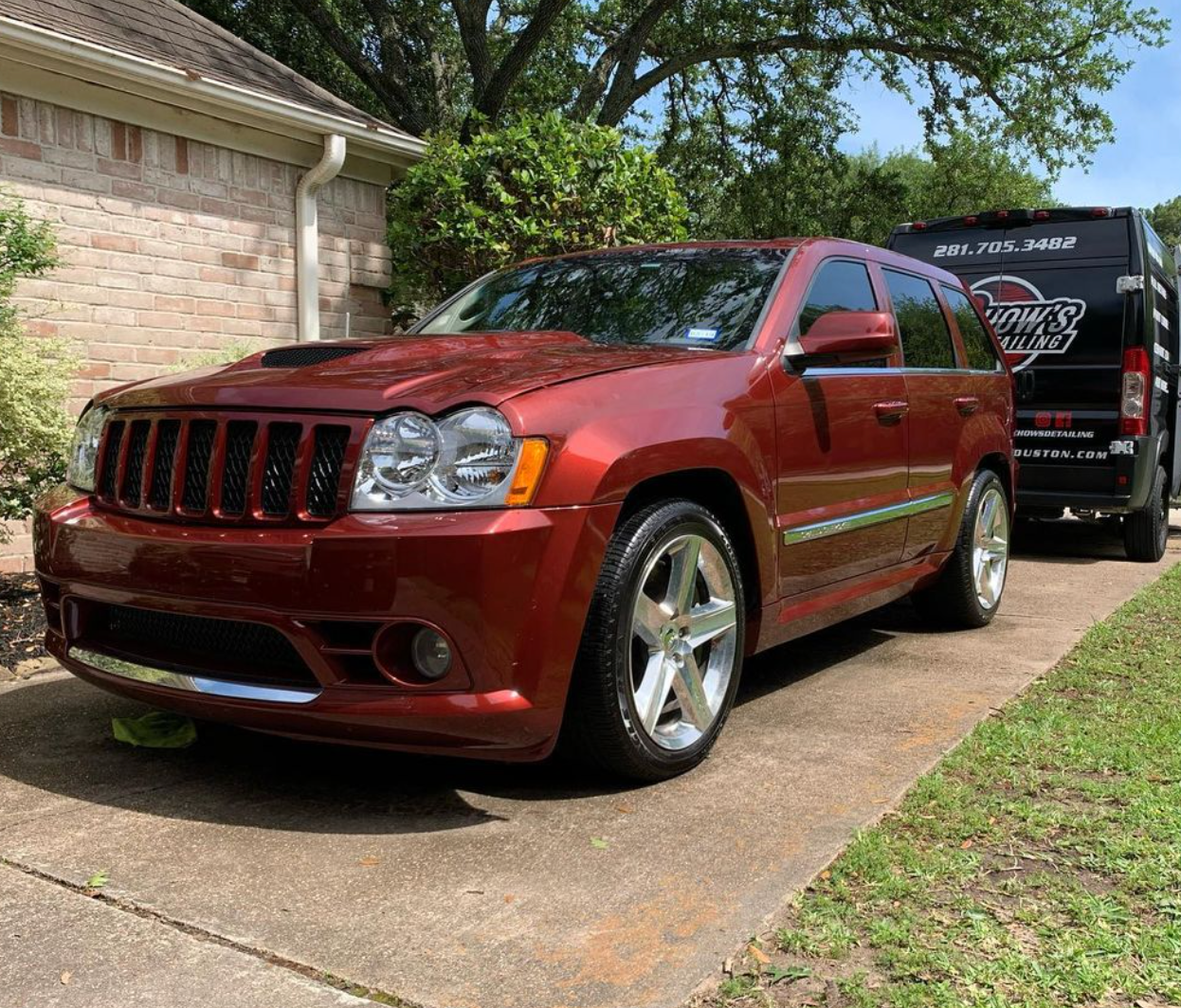 ceramic coated vehicle in the driveway