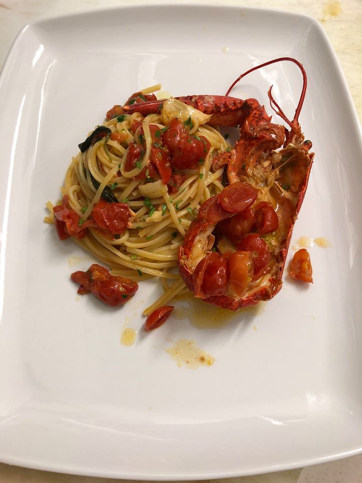 Spaghetti con pesce fresco