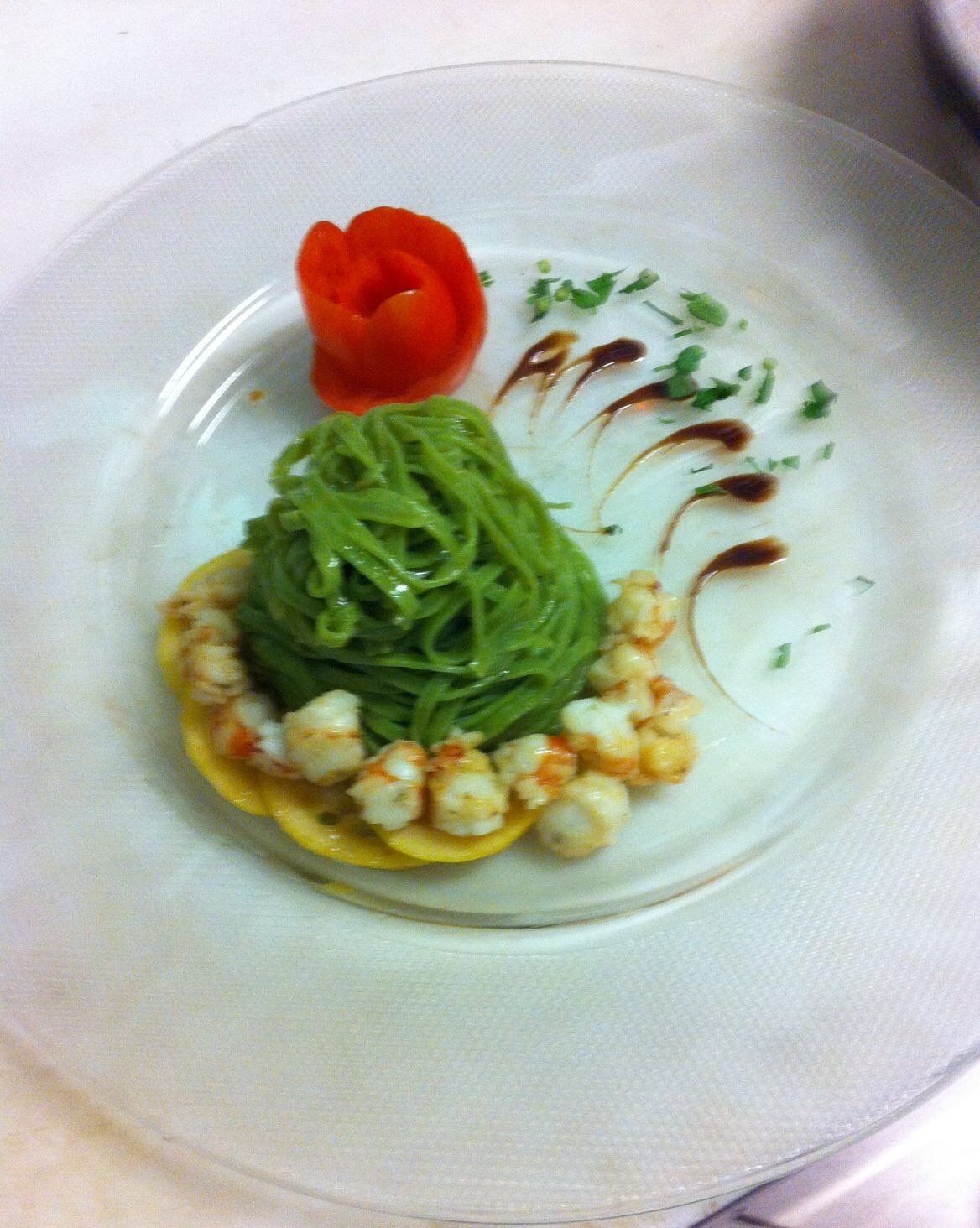 tagliatelle con gamberetti