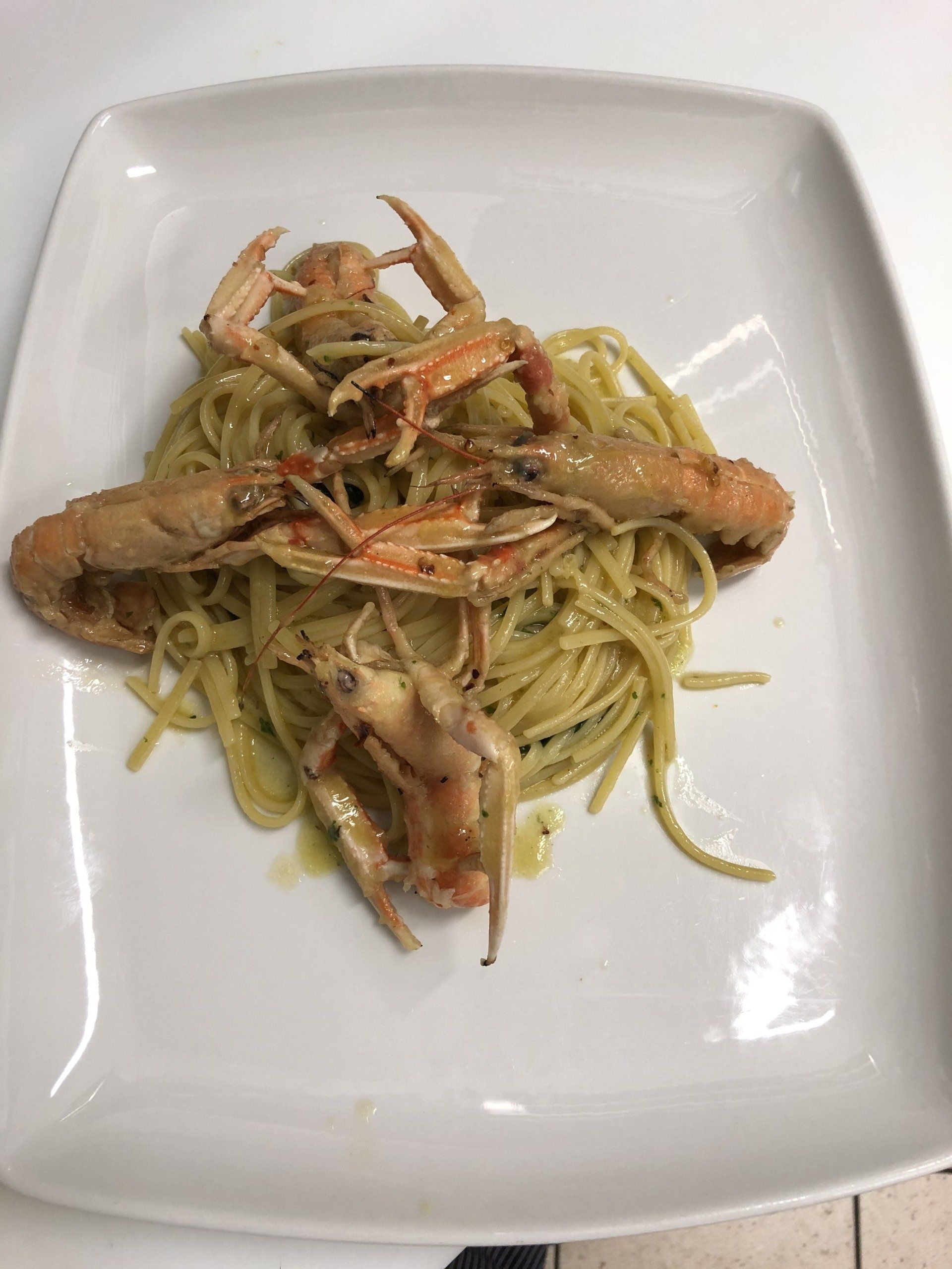 linguine con gamberoni