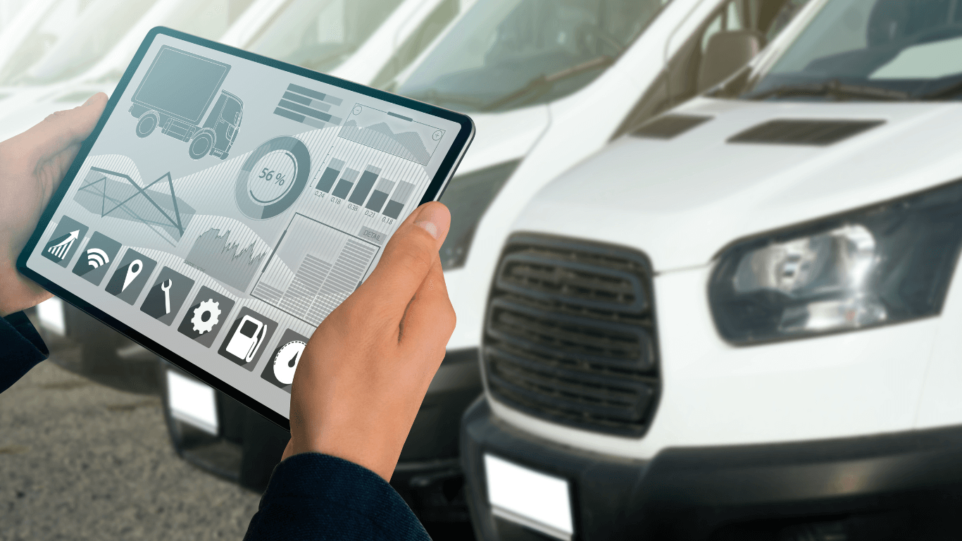 a mechanic managing a fleet of vans