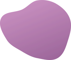 A purple blob is floating in the air on a white background.