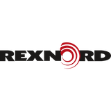 El logotipo de Rexnord es negro y rojo sobre un fondo blanco.
