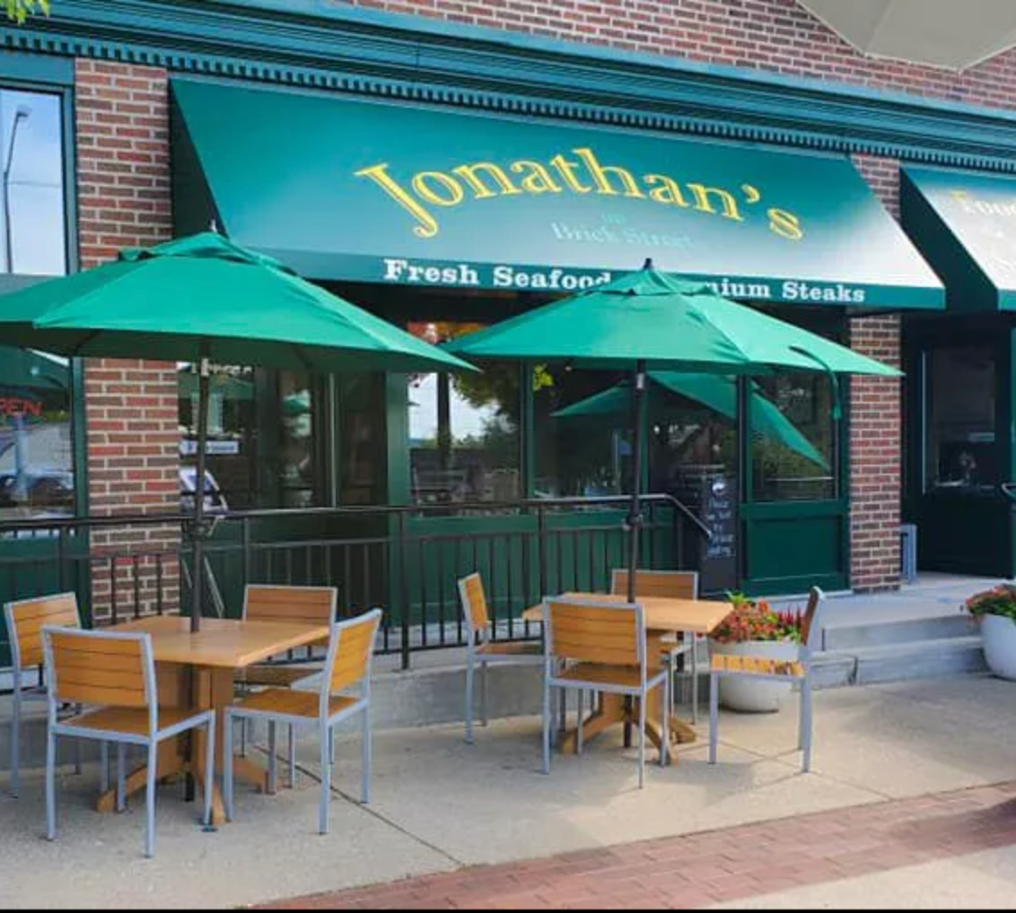 Tables and chairs outside jonathan 's fresh seafood