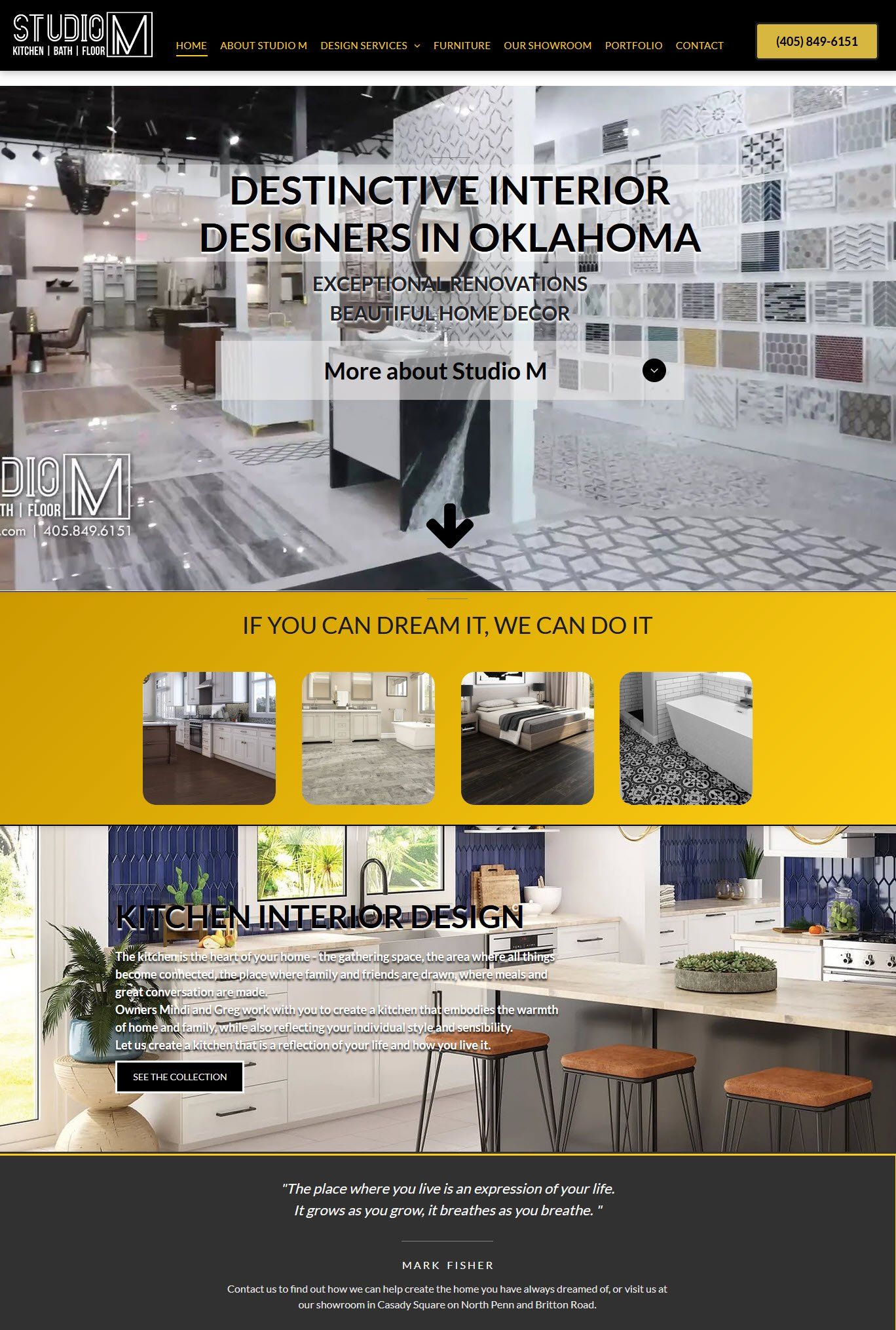 A website for distinctive interior designers in oklahoma