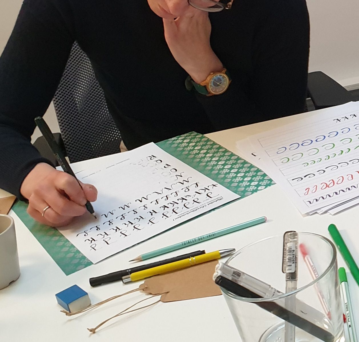 Handlettering, Schönschreiben