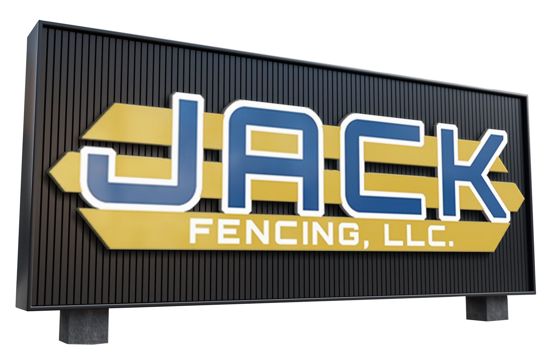 A sign that says jack fencing llc on it