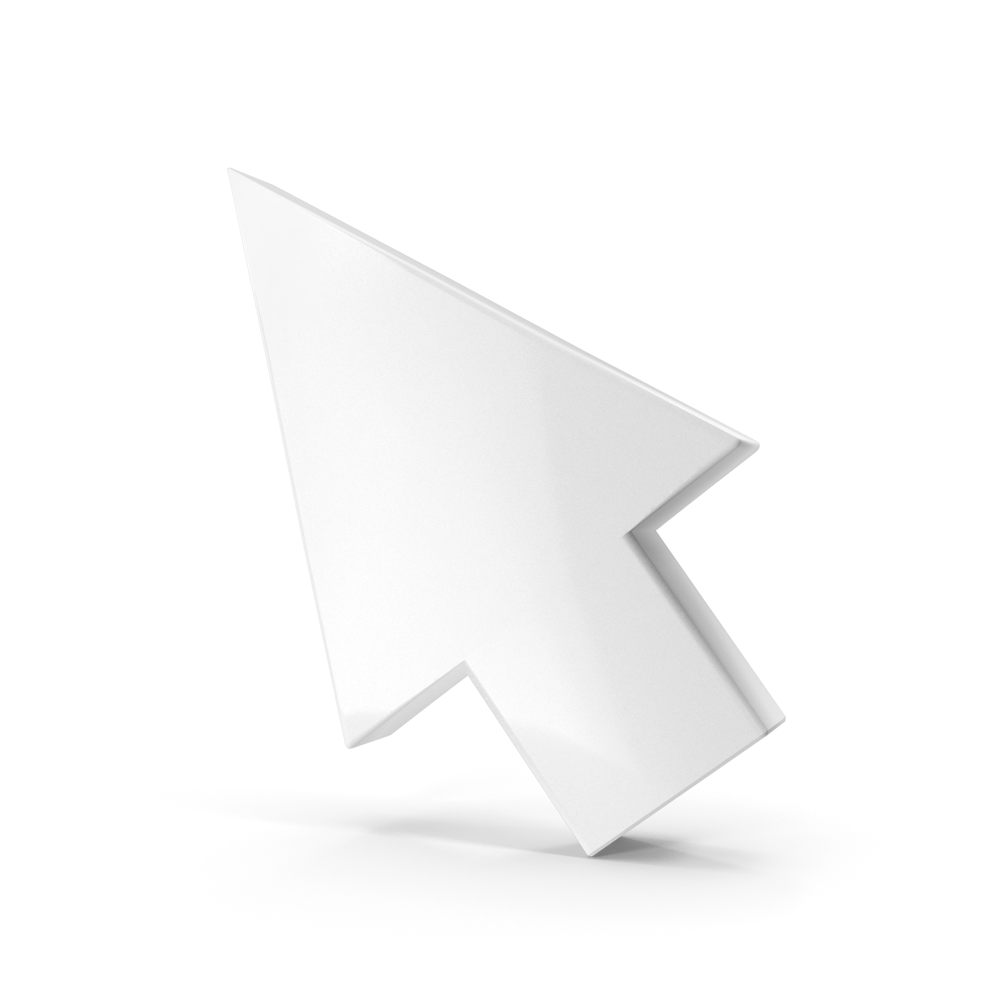 A white arrow pointing to the right on a white background.