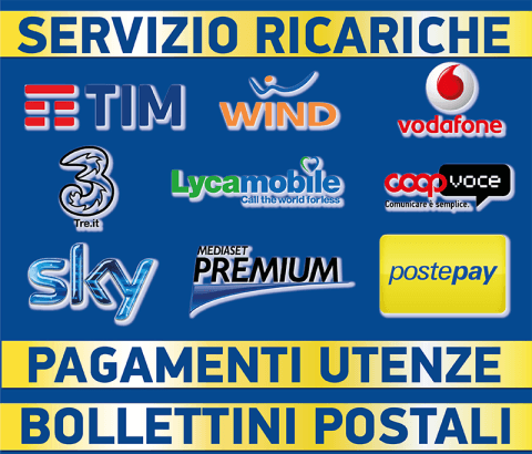 Servizio ricariche, immagine con i loghi