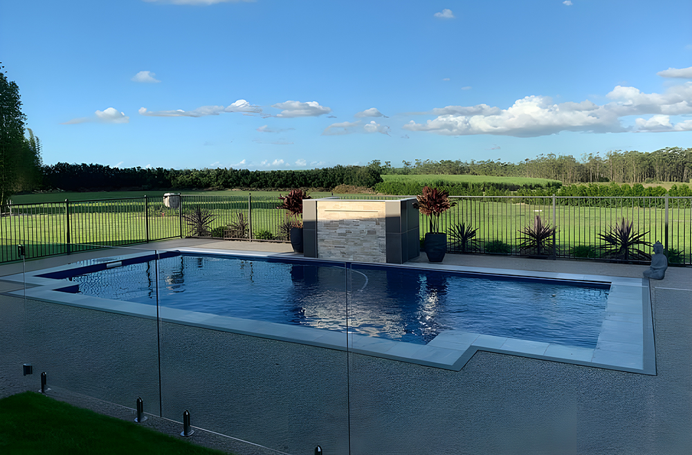 A Rectangular Pool with Blue Water — Aqualine Pools in Branyan, QLD
