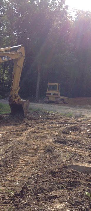 2 backhoe in the forest