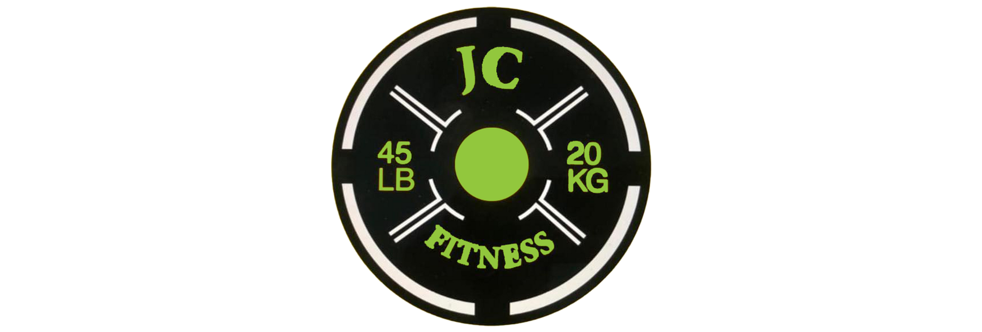 A logo for jc fitness is shown on a white background