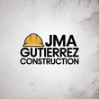 Logo for JMA Gutierrez Construction. Features a yellow hard hat above the company name in bold, black text.