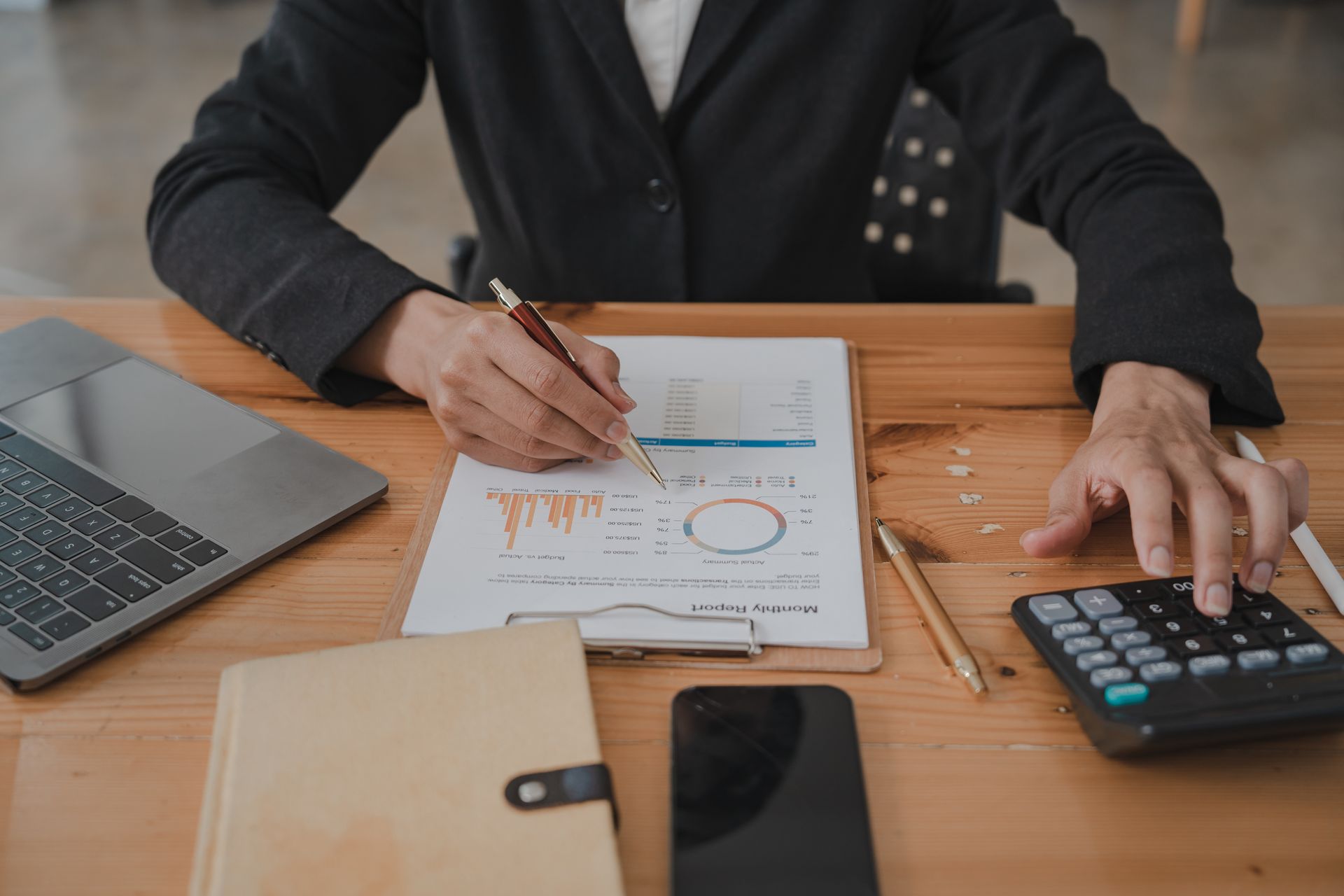 Accountant in tax calculations.