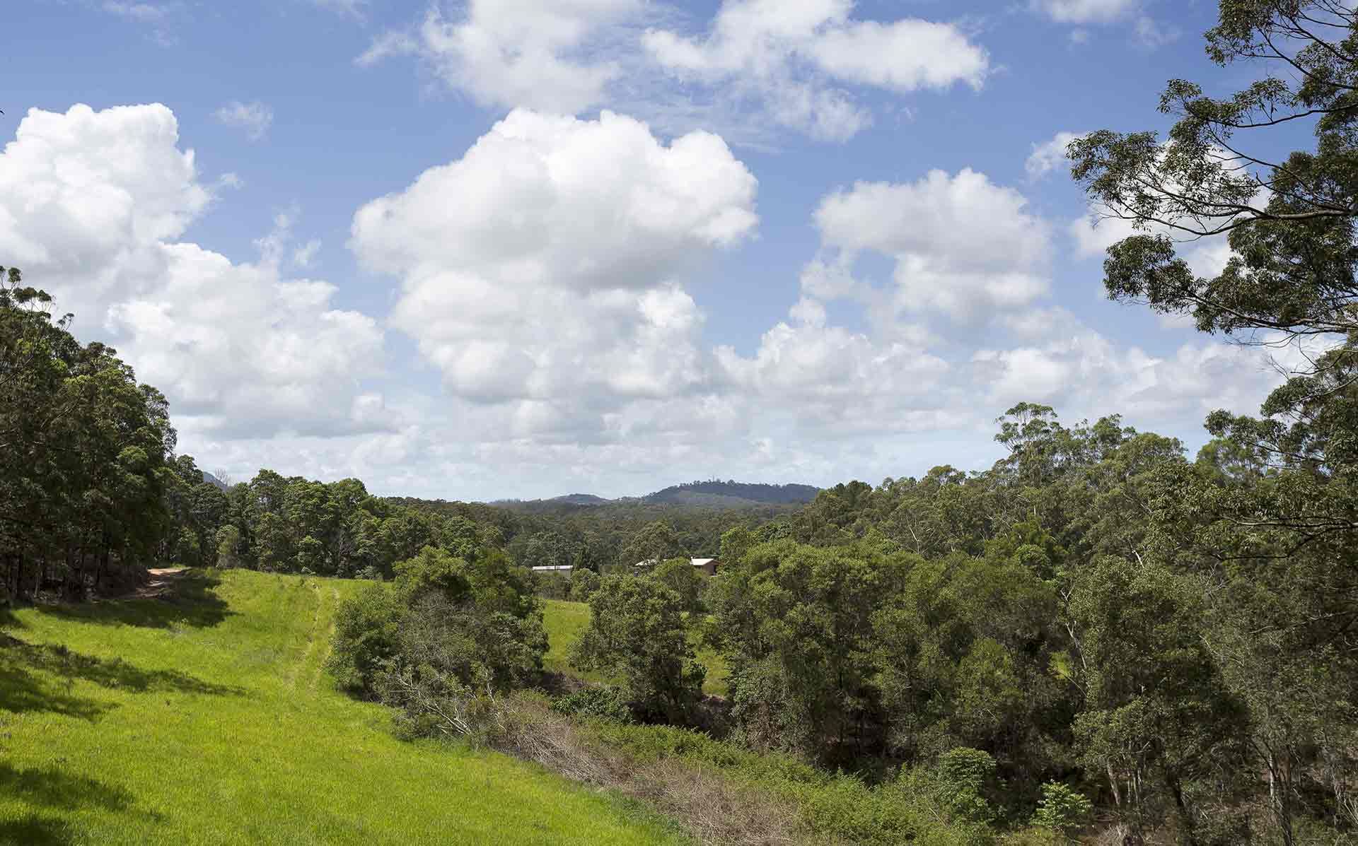 Lush Green Field With Trees And Clouds In The Sky — Mingleford Electrical Airconditioning Solar & Gas In Birtinya, QLD