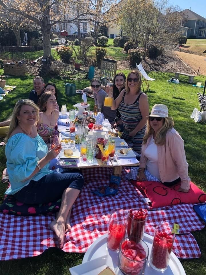 happy family in picnic spot