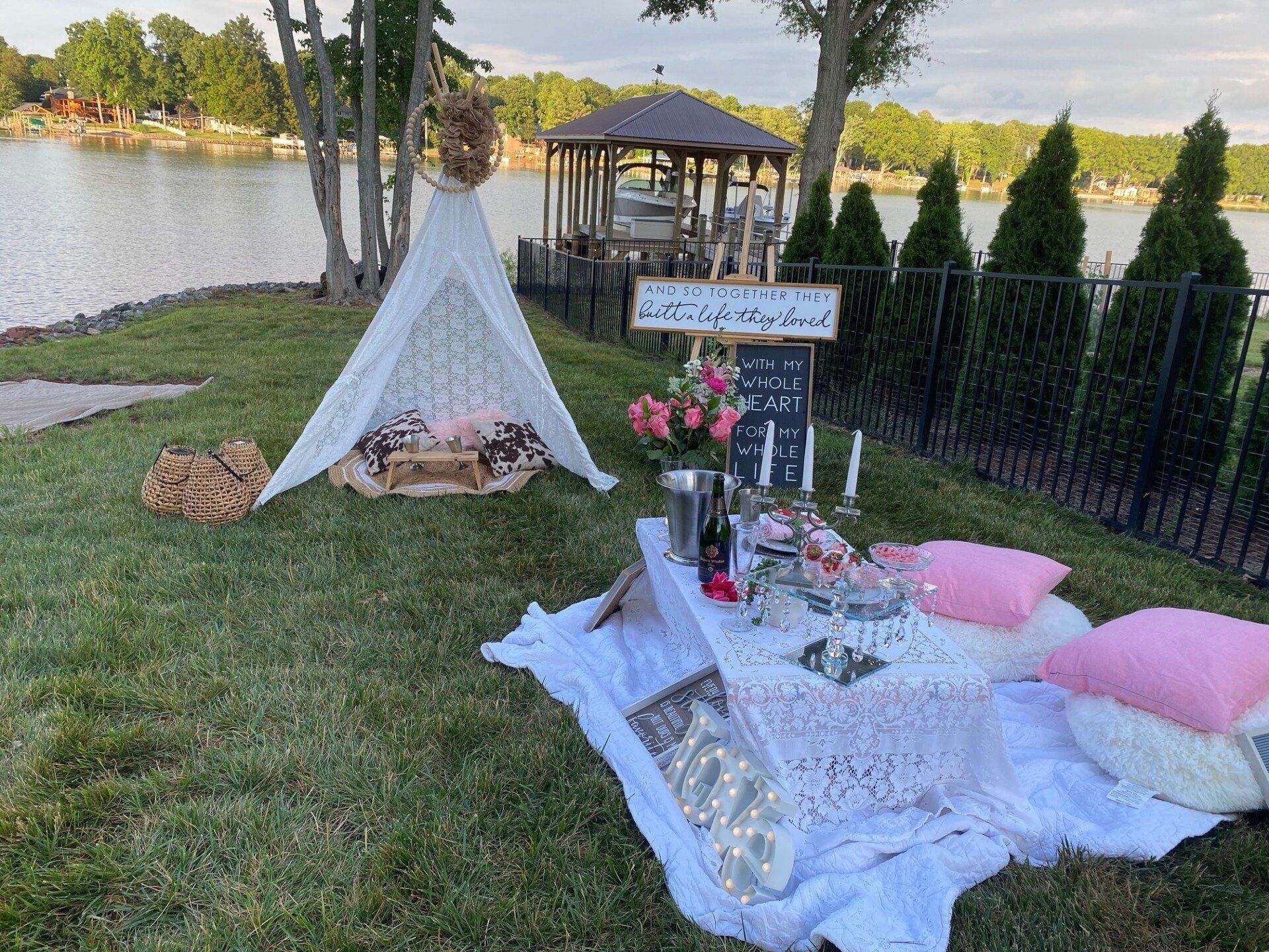 proposal picnic setup
