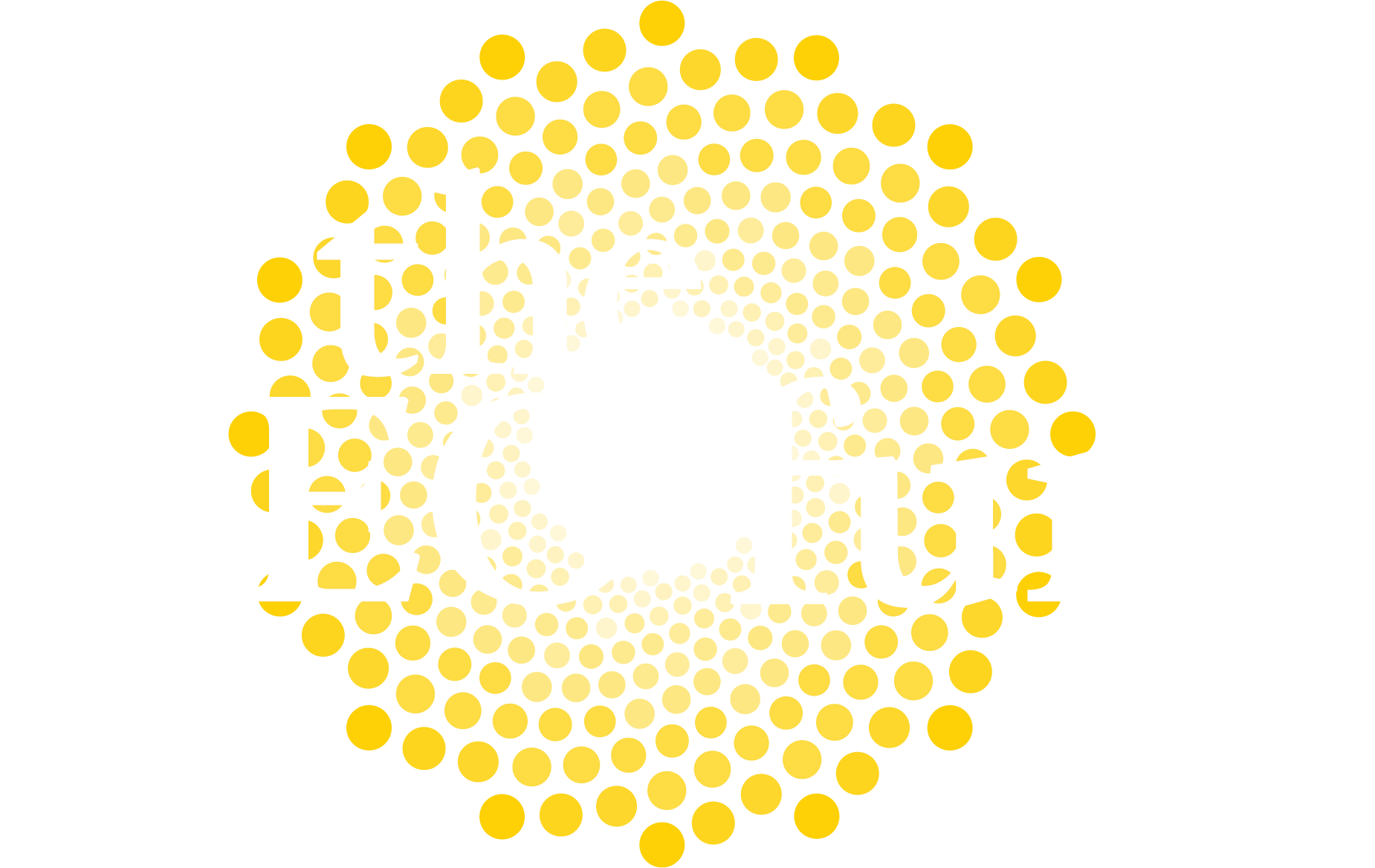 a swirling burst of yellow dots with the NEO fund in white stacked on top
