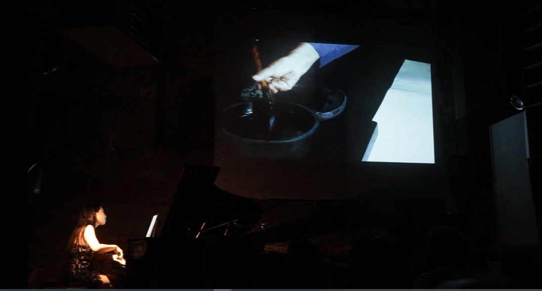 Calligraphies for ZiQi (2018) Interactive Audiovisual Piano Piece with AI Score Following Software Antescofo
