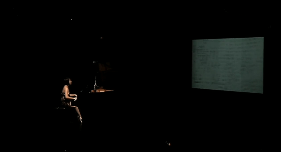Oli's Dream, Interactive audiovisual piano piece with AI score following software Antescofo