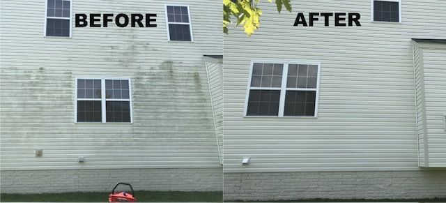 Before And After House Siding Cleaning - Drumore, PA - Tanglewood Lawn Service