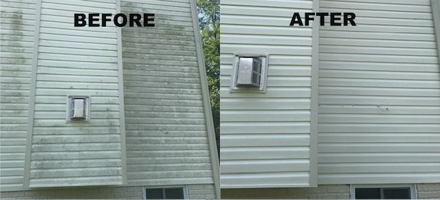 Before And After Siding Cleaning - Drumore, PA - Tanglewood Lawn Service