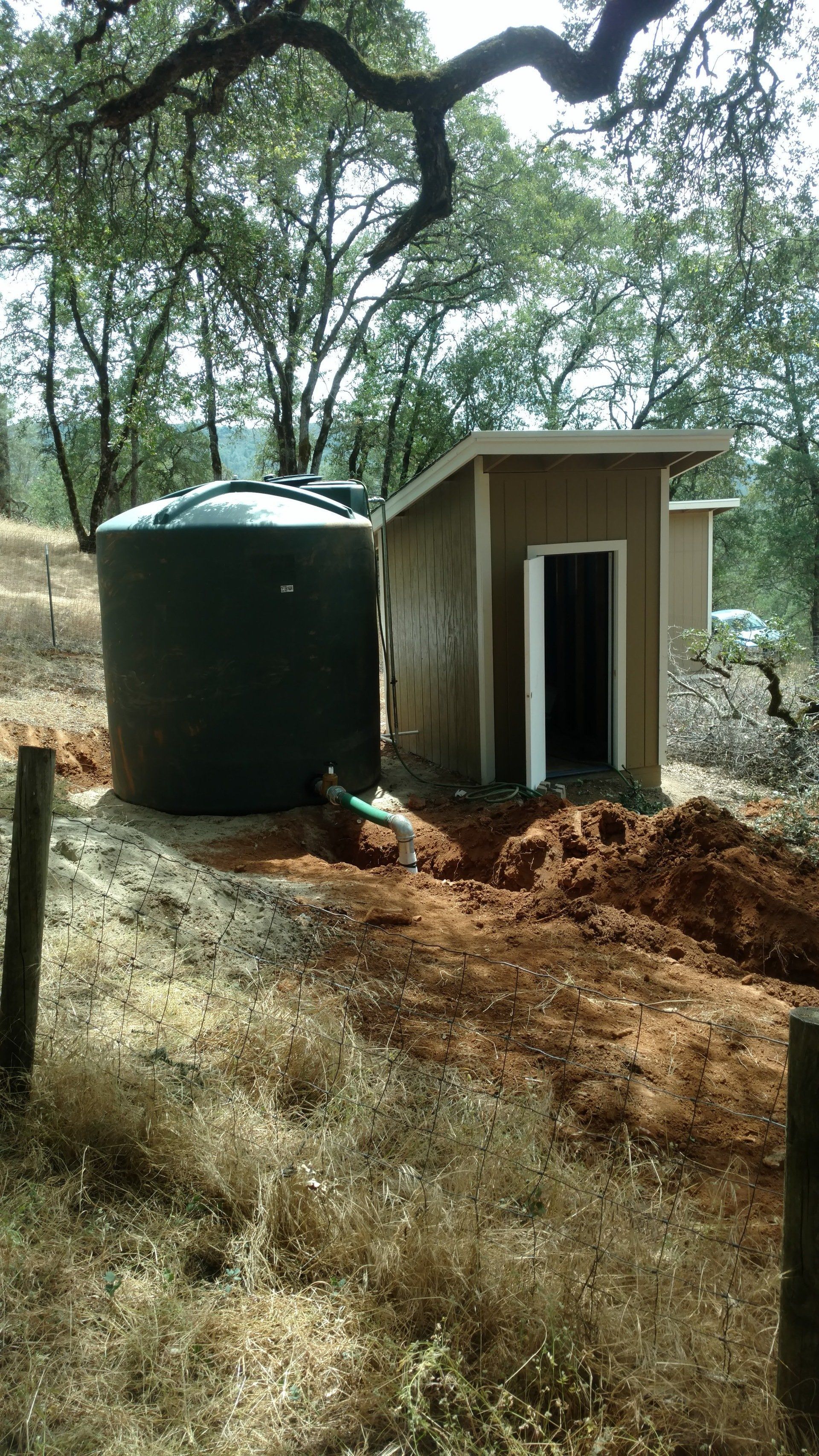 Storage Tank Beside a Shed — Rescue, CA — Triangle Well Drilling