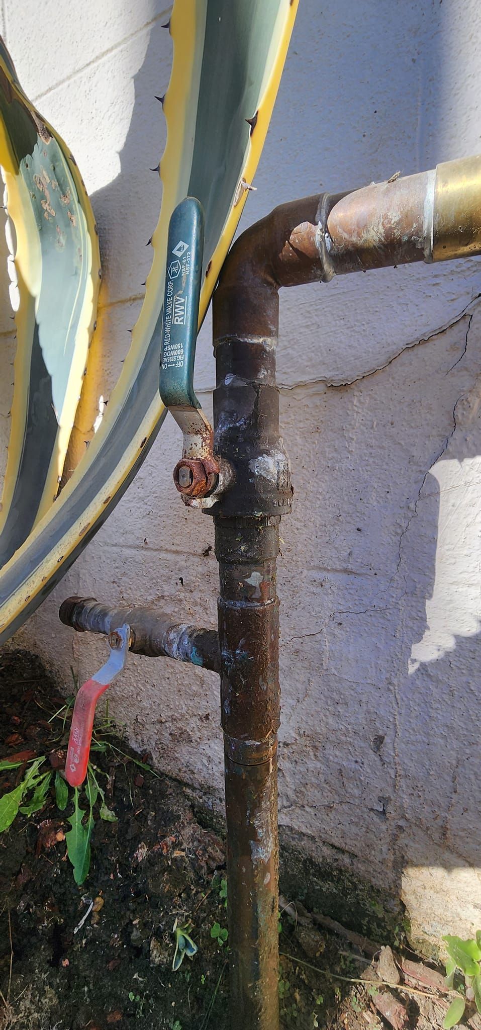 A close up of a hose connected to a pipe.