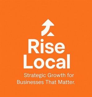 A logo for rise local strategic growth for businesses that matter