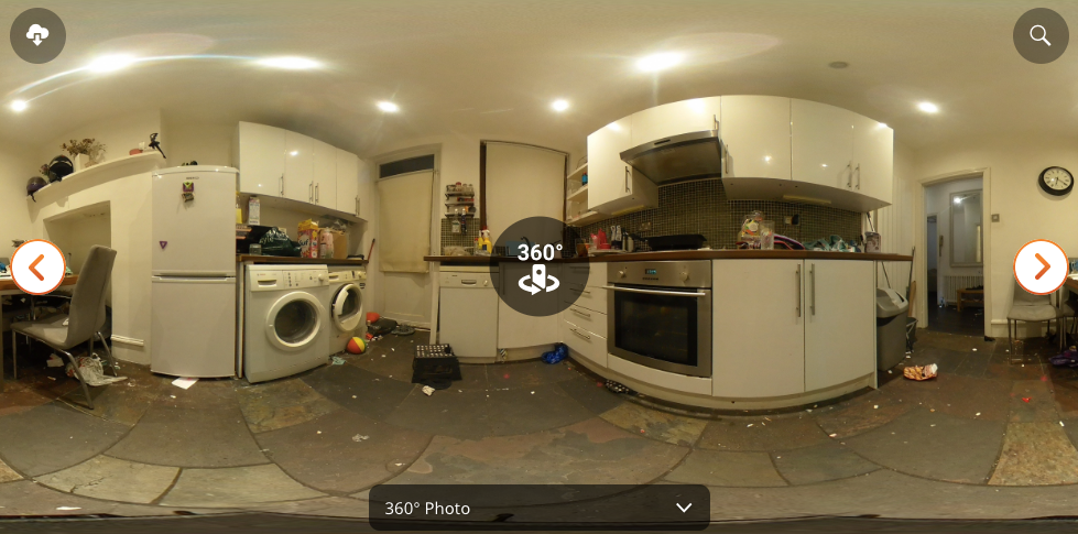 360 degree photo of a kitchen taken for a check-out report