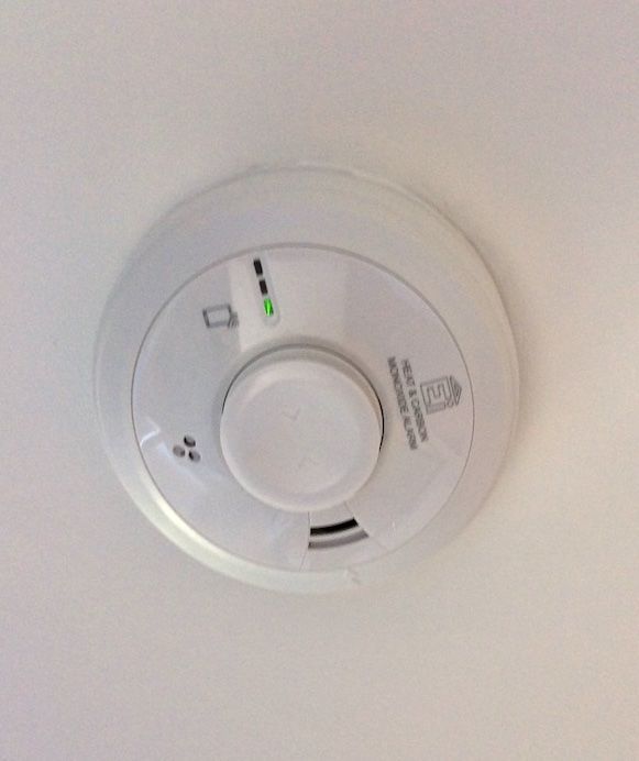 Combined heat and carbon monoxide alarm installed – documented for inventory