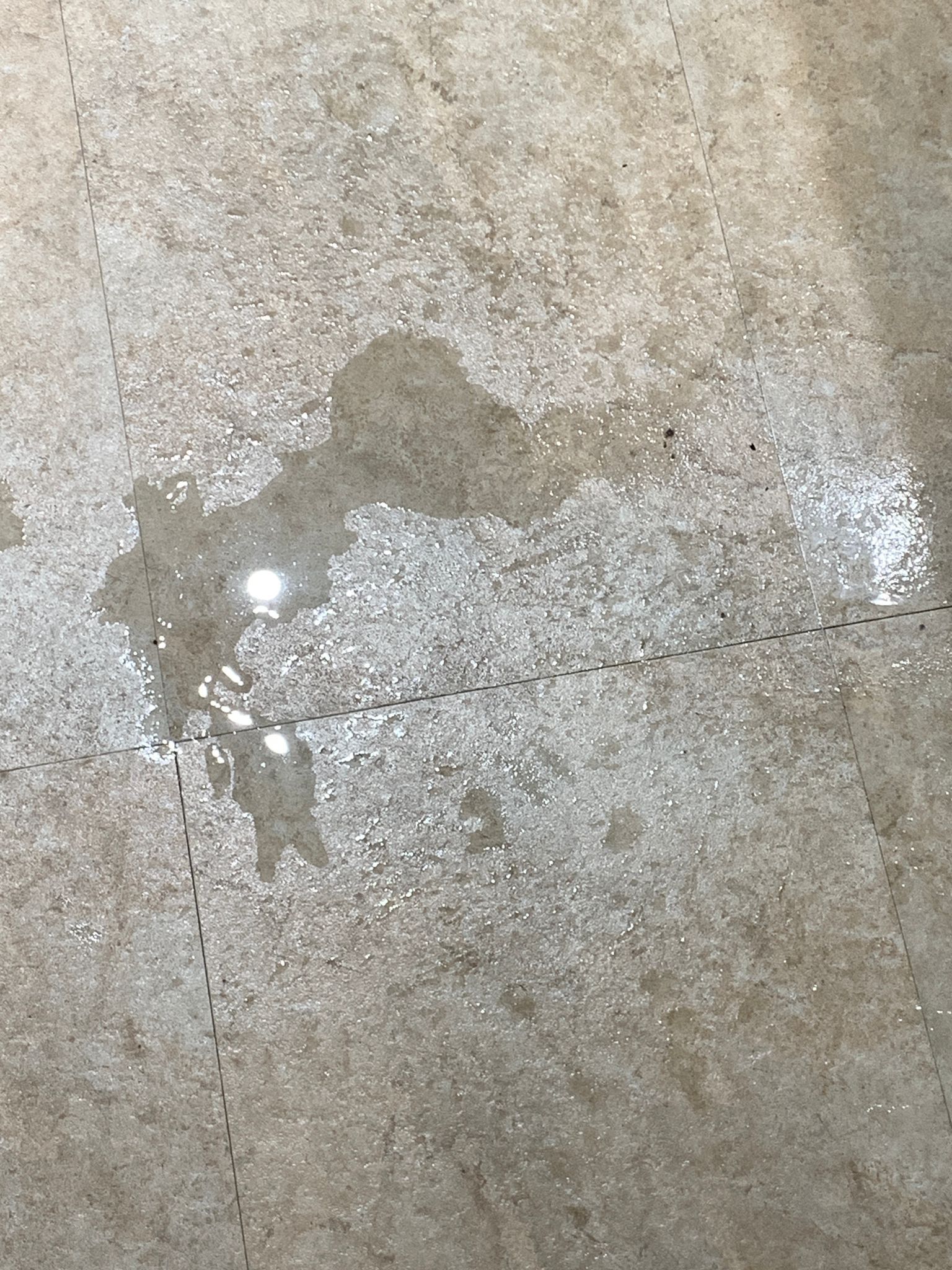 Water leak damage from upstairs property – condition recorded
