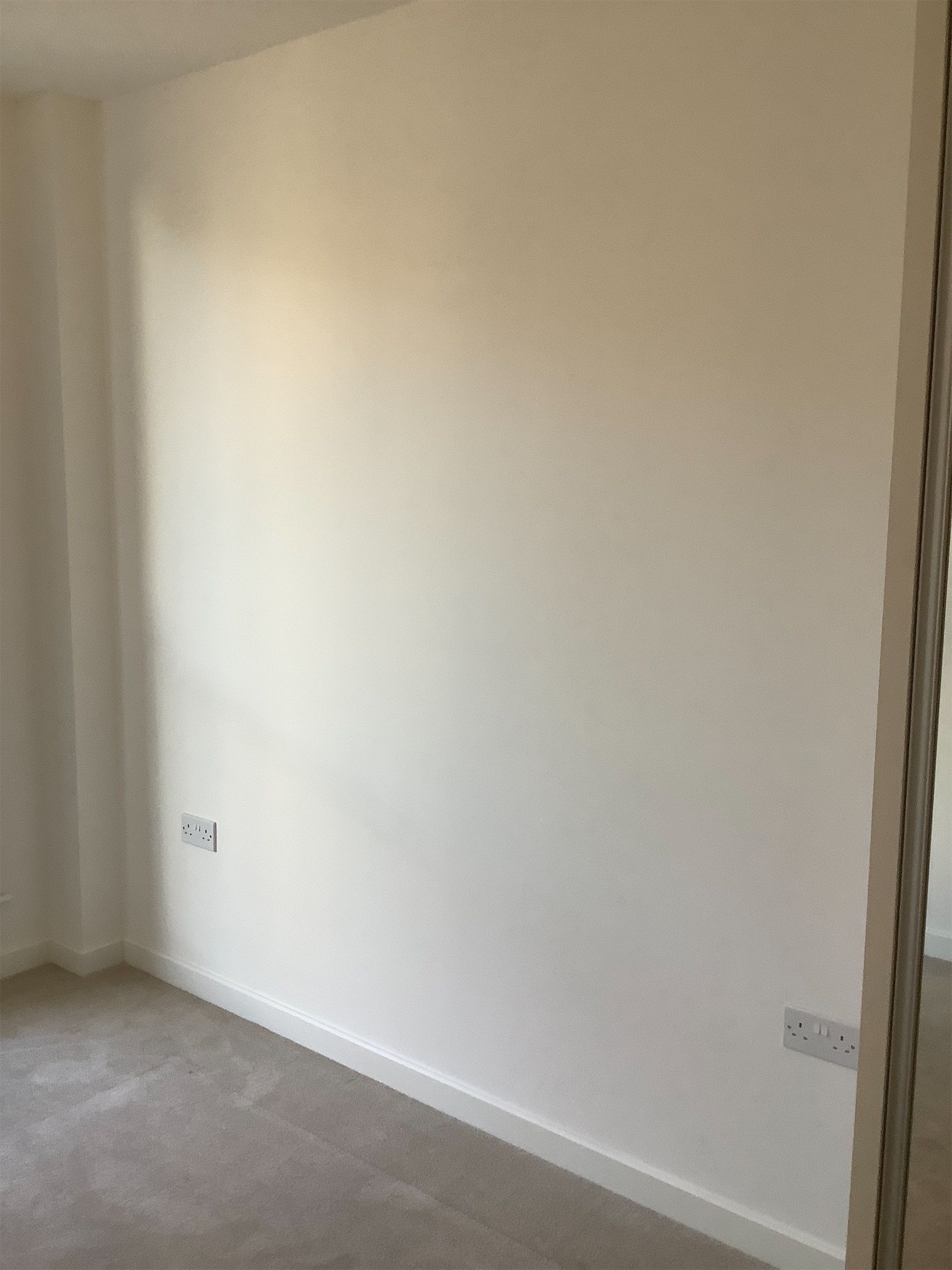 Painted white wall surface condition documented during inspection