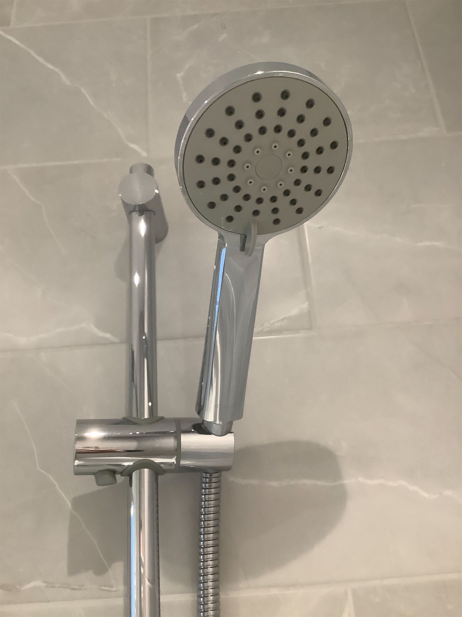 Shower head fixture recorded during inventory inspection