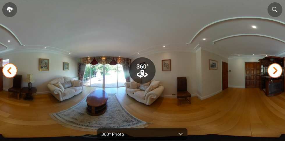 360 degree photo of a living room taken for a property inventory report