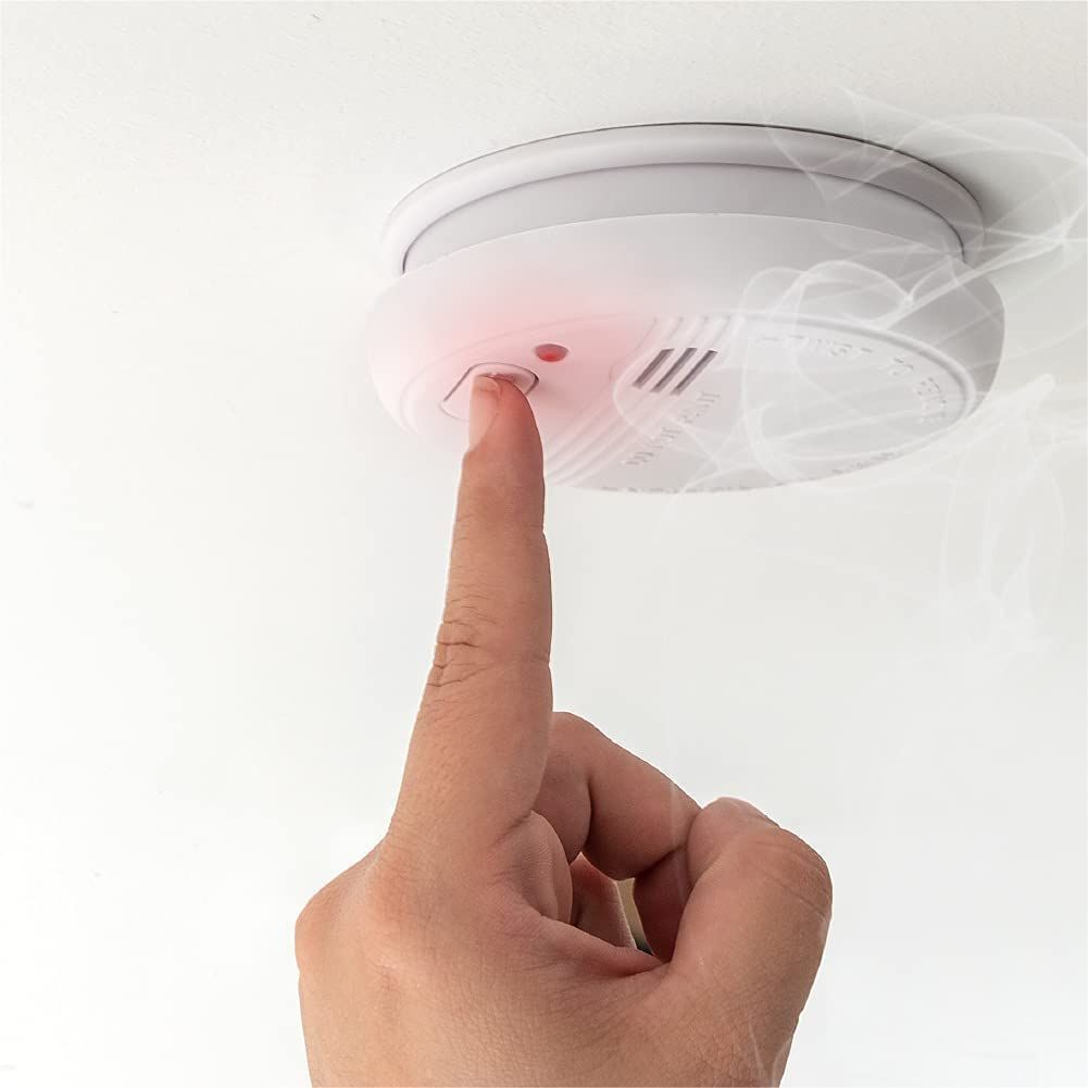 Smoke alarm being tested as part of a property inventory report