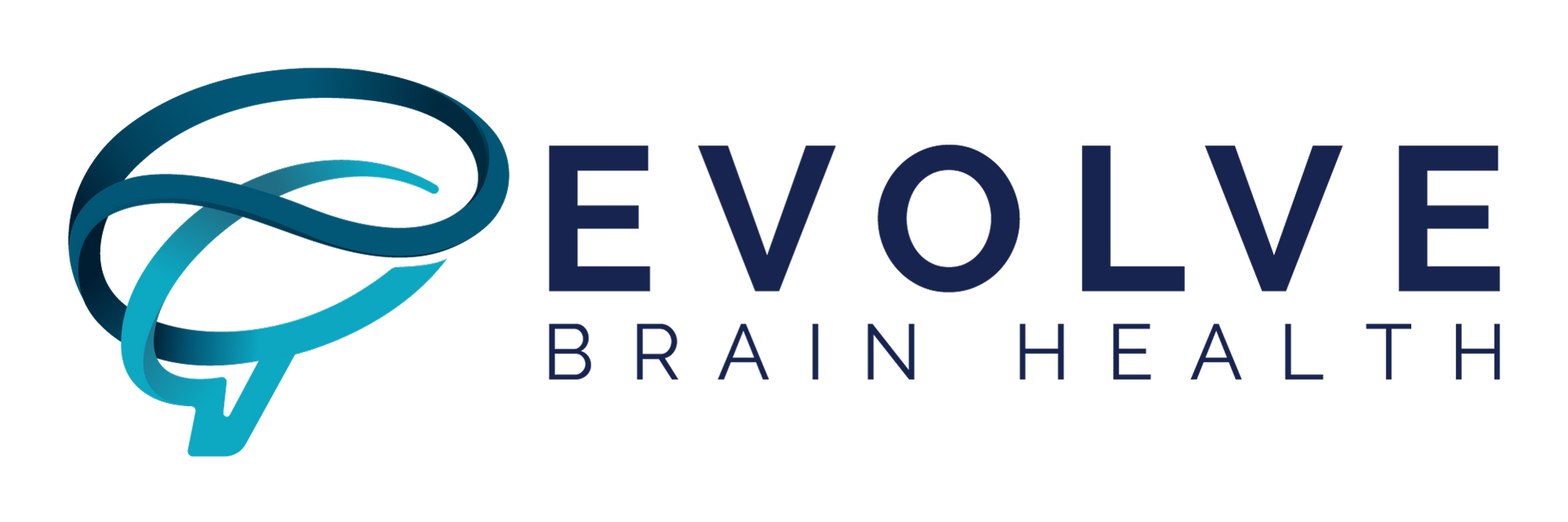 The logo for evolve brain health shows a brain and the words `` evolve brain health ''.