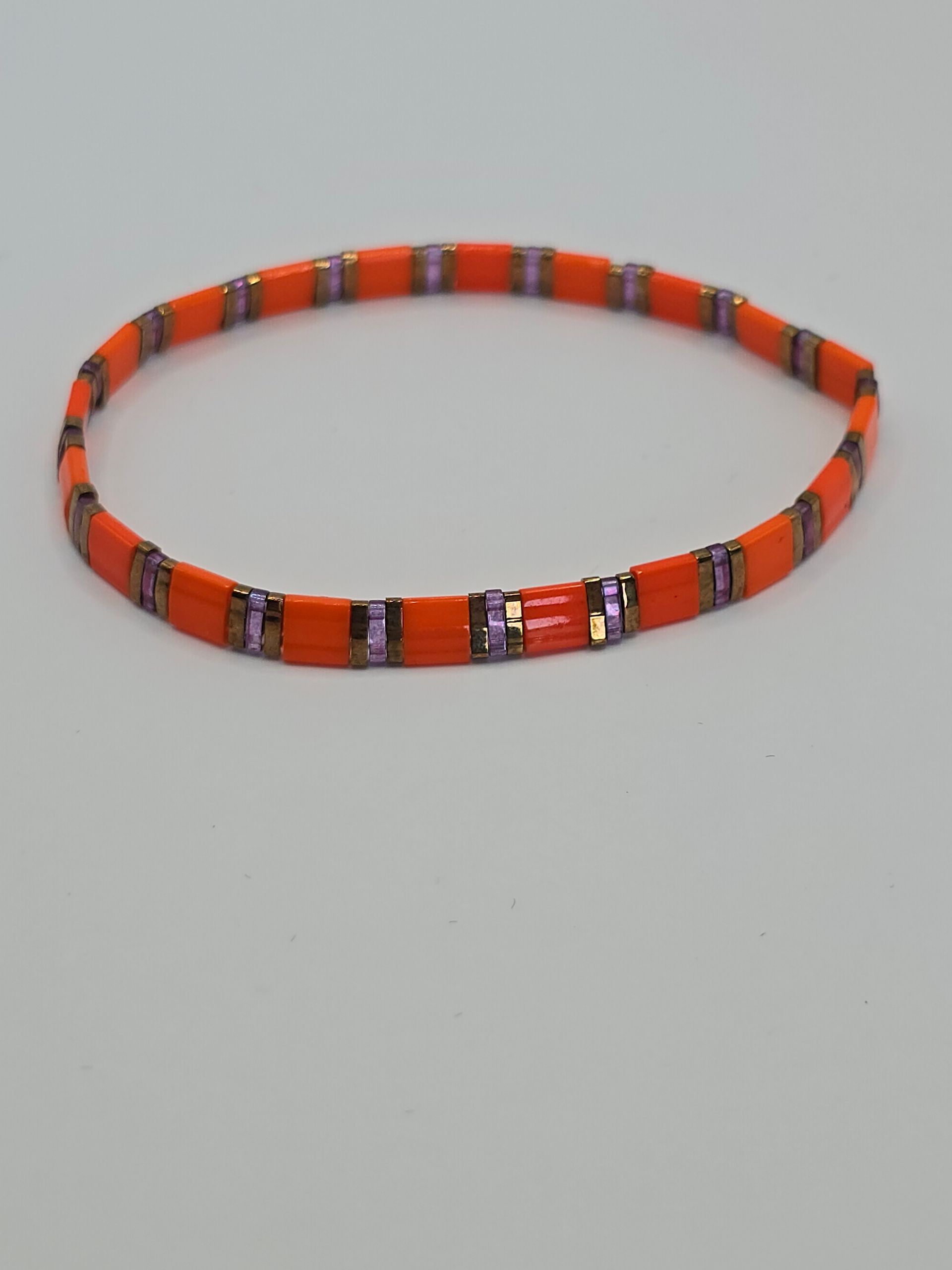 Oranje en bronze armband