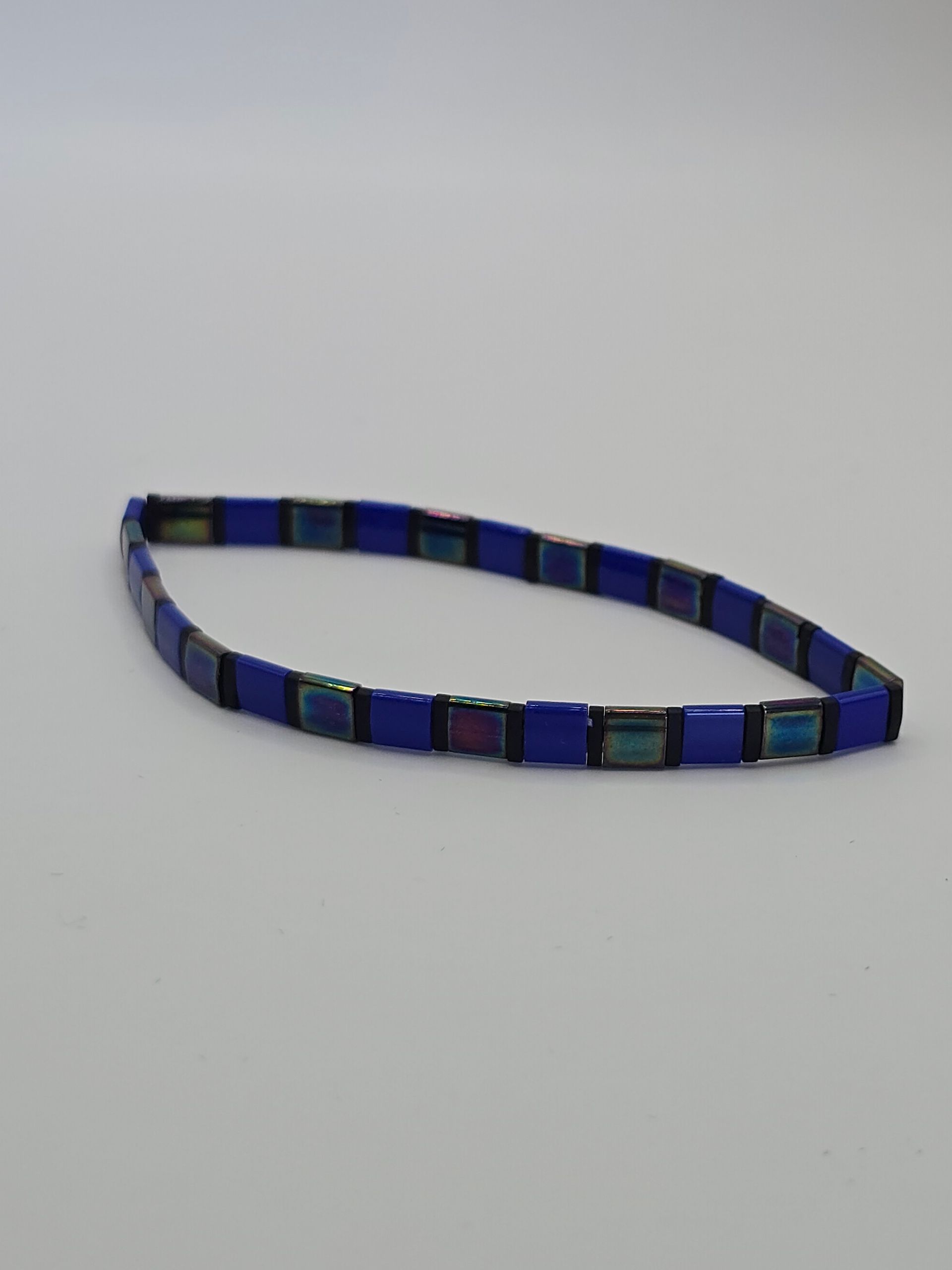 Blauw en zwarte armband