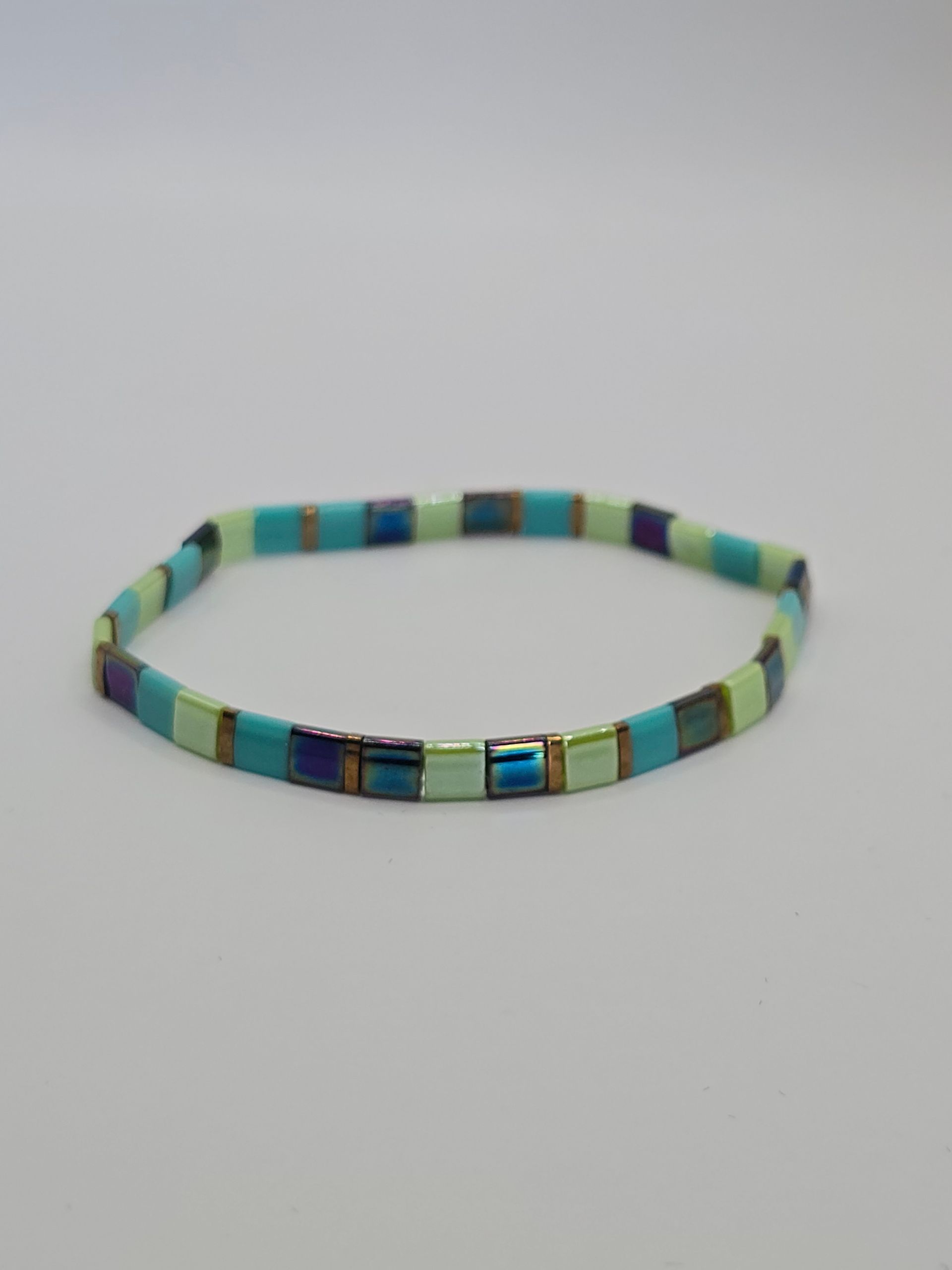 groen en blauwe armband