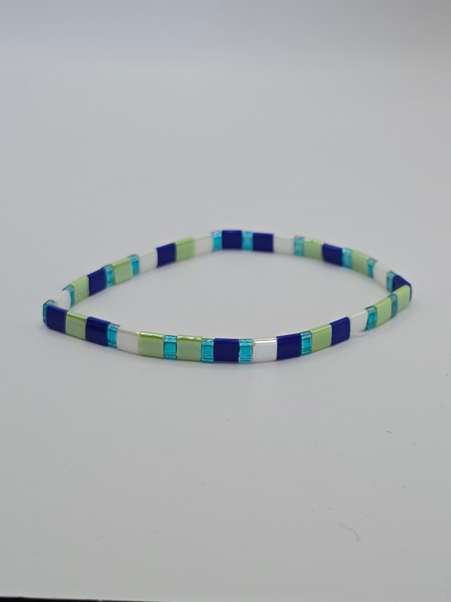 Blauw en groene armband