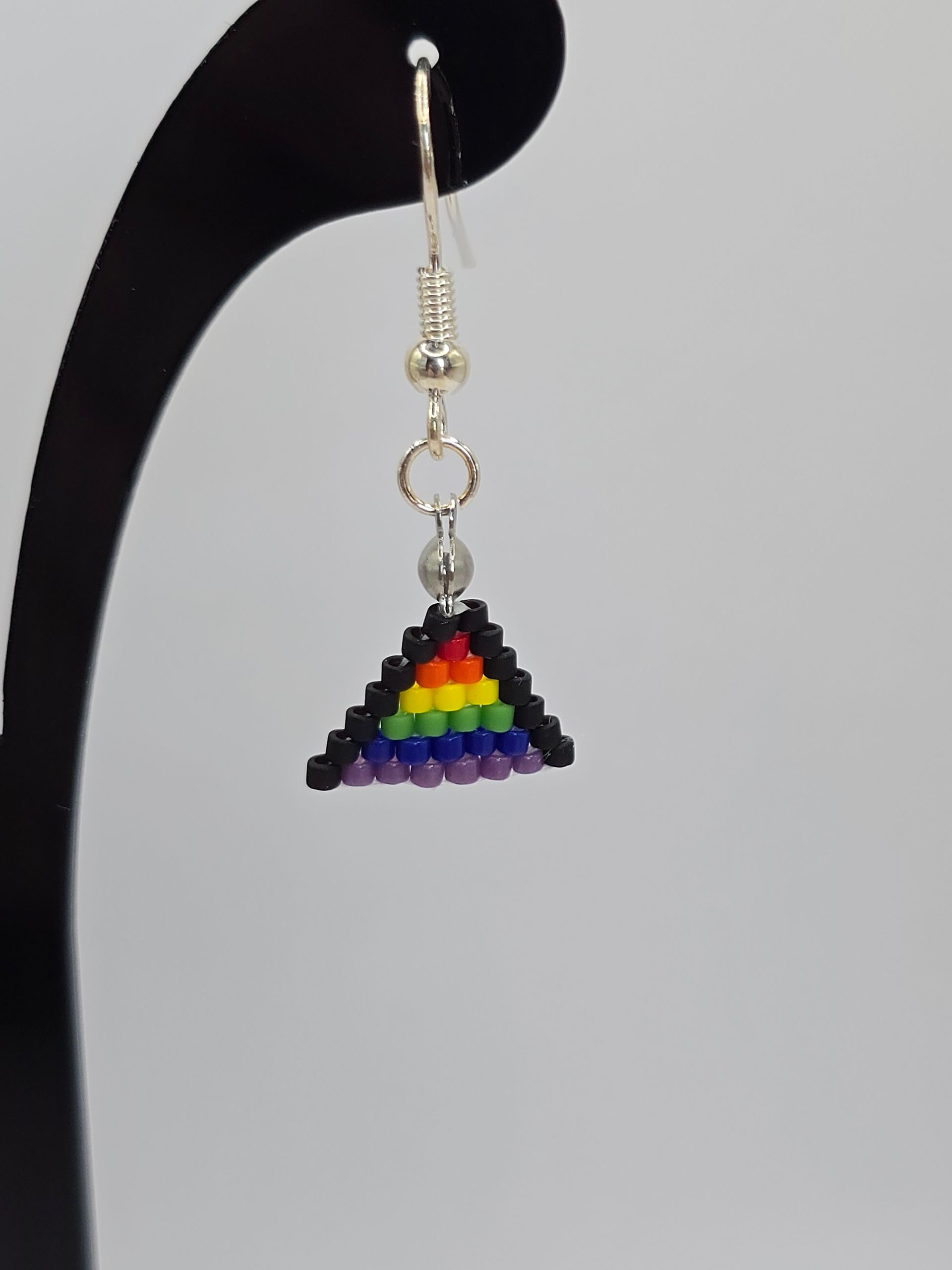 regenboog driehoekjes oorbellen