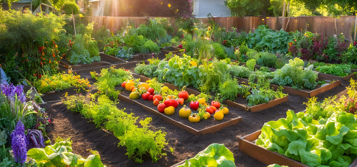 A lush edible garden created by Louisville Landscape Pros