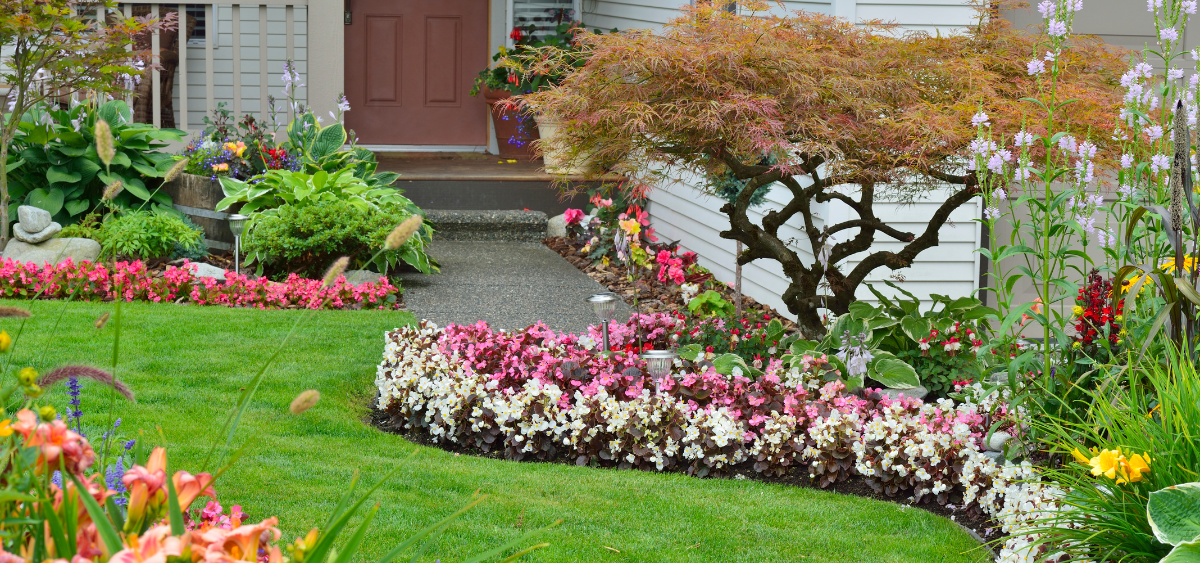 Home garden landscaped by Louisville Landscape Pros