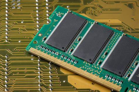 A close up of a ram on a motherboard