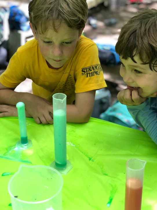 kids Playing Chemicals – West River, MD – River’s Edge Forest Play