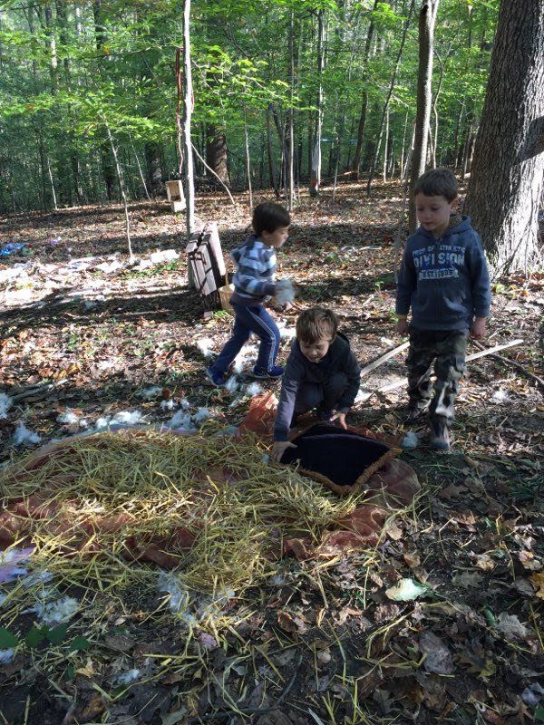 Kids Picking Some Trash – West River, MD – River’s Edge Forest Play
